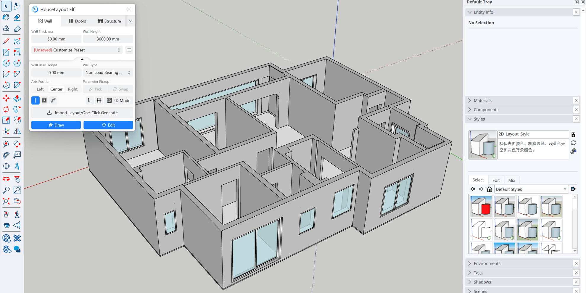 Elf Layout Design SUAPP HouseLayout Elf | SketchUcation